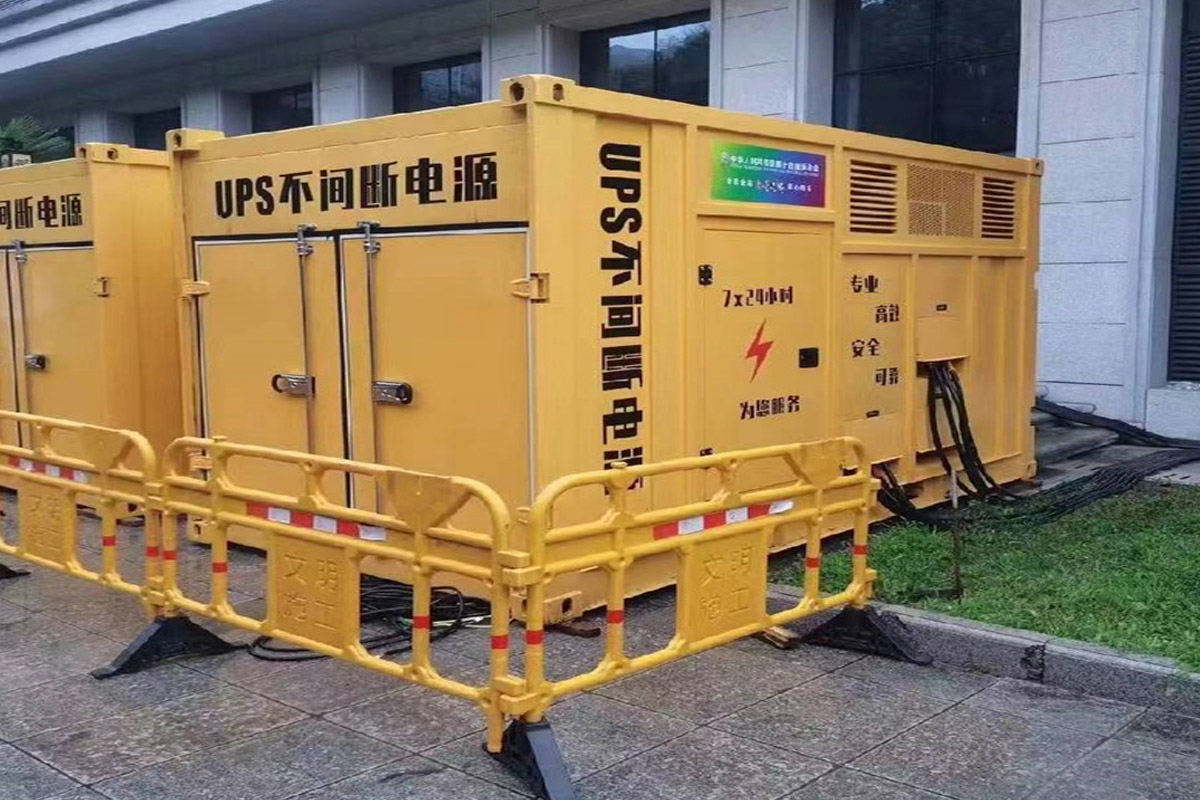 灵璧发电机租赁施工现场